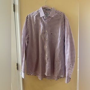 Lacoste size 45 blue/purple gingham, men’s button up shirt